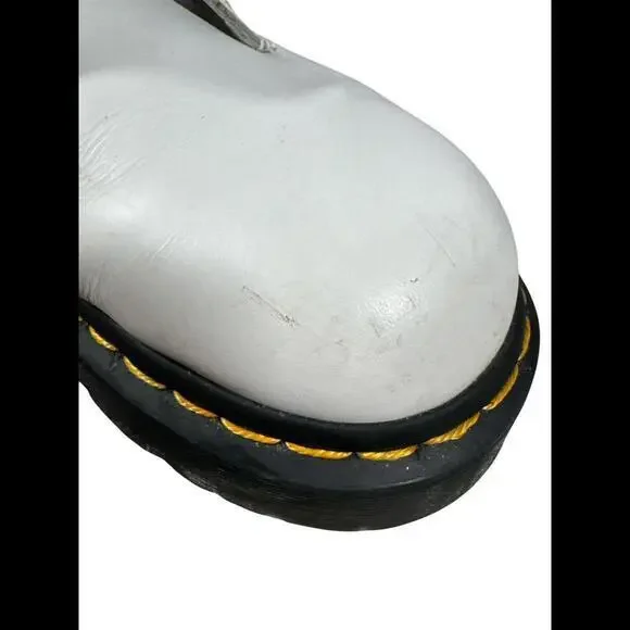 Dr. Martens Doc Martens Jadon Smooth Leather Platforms Boots Size 10L/9M White - Picture 7 of 9